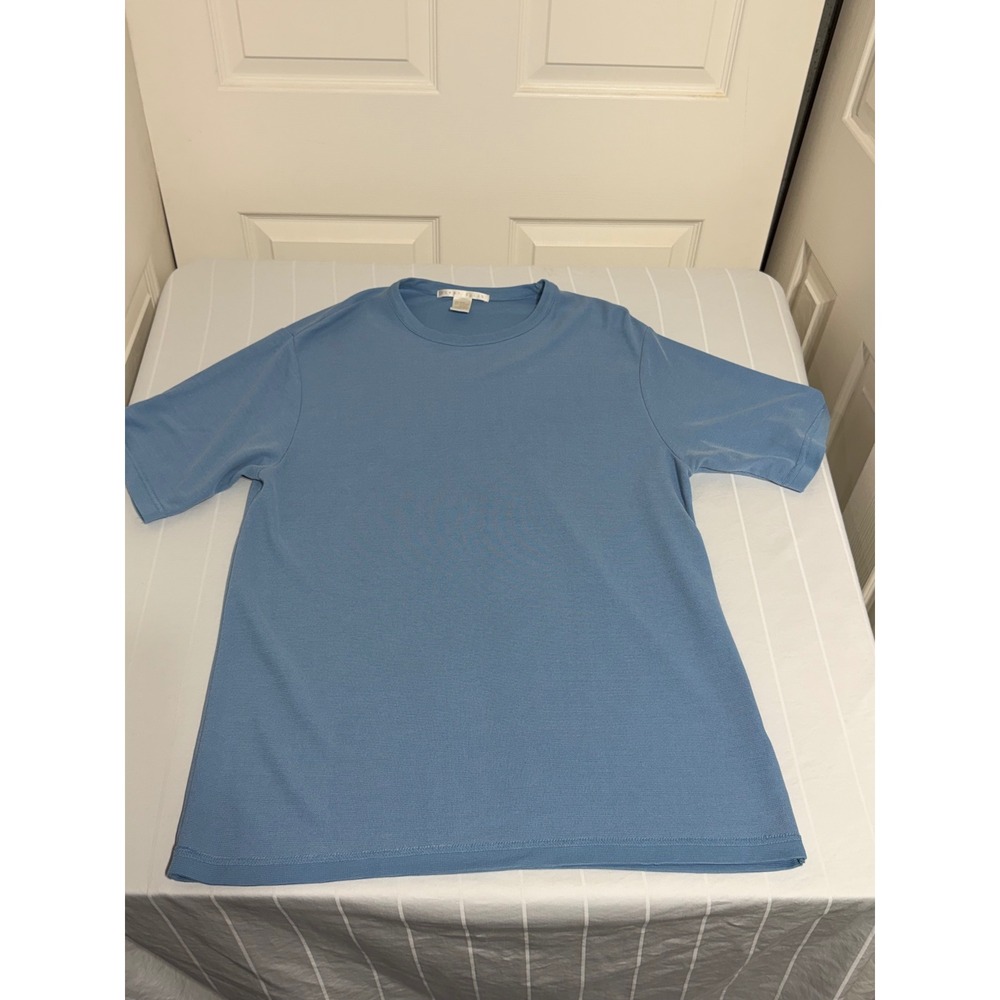 Perry Ellis Mens Blue Modal Blend Short Sleeve Crew Neck T-Shirt Size L